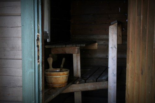 Aufguss in der Sauna